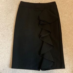 Pencil Skirt with Front Frill